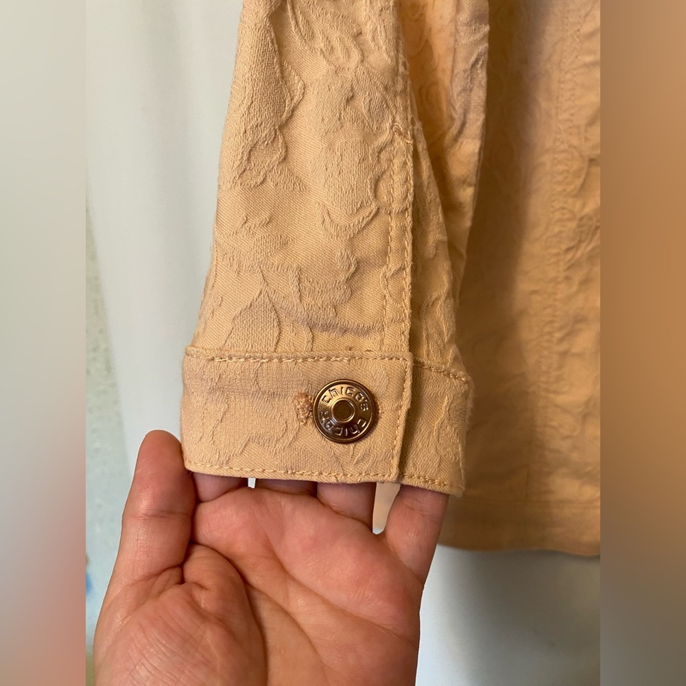Chico's Beige Floral Pattern Blouse - Picture 9 of 15